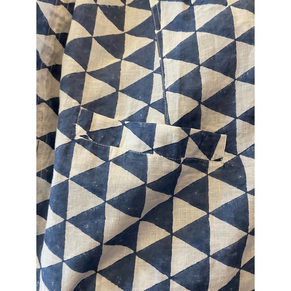 NWT Nymane Womens Block Printed Shift Dress Short Sleeve Pockets Size XS Blue - Picture 5 of 11